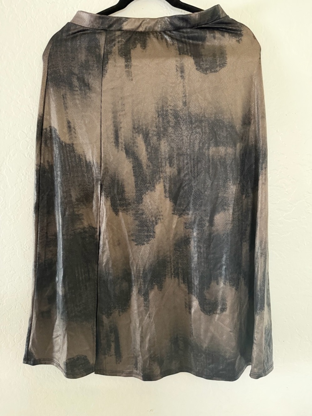 free press Brown & Black metallic A-Line Printed Skirt, Sz S, made in USA
